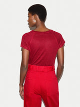 Linen Raglan Baby T-shirt | Red