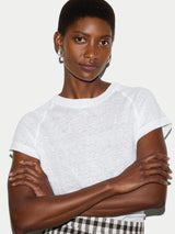 Linen Raglan Baby T-shirt | White