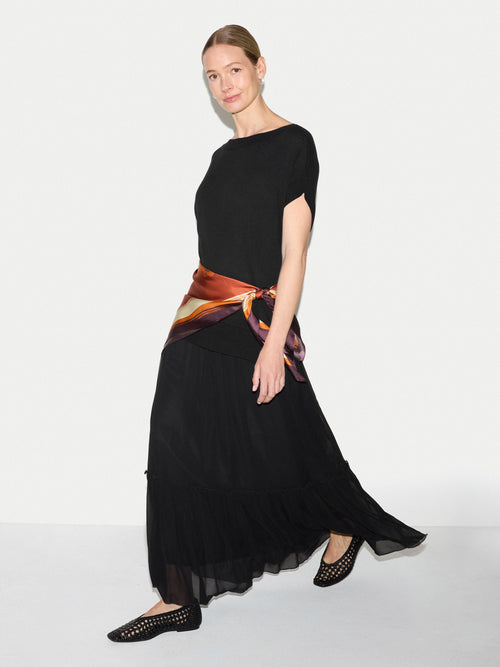 Knit Flowy Dress | Black