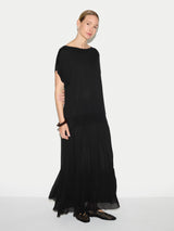 Knit Flowy Dress | Black