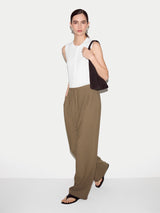 Ribbed Henley Vest | White