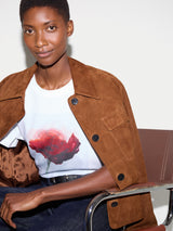 Watercolour Rose Print T-shirt | Red