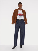 Watercolour Rose Print T-shirt | Red
