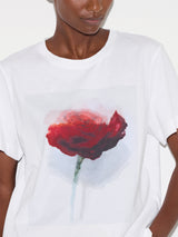 Watercolour Rose Print T-shirt | Red