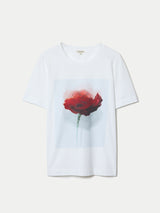 Watercolour Rose Print T-shirt | Red