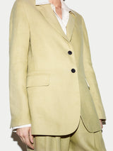 Linen Notch Lapel Blazer | Green