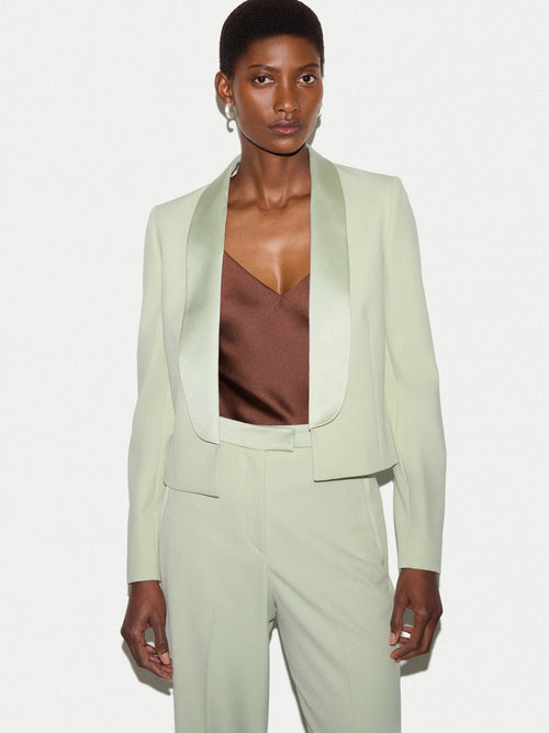 Shawl Lapel Tuxedo Jacket | Green