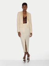 Shawl Lapel Tuxedo Jacket | White