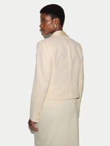 Shawl Lapel Tuxedo Jacket | White