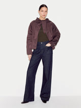 Hooded Bomber Jacket | Purple