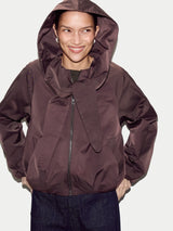 Hooded Bomber Jacket | Purple