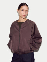 Hooded Bomber Jacket | Purple