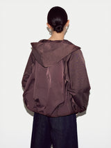 Hooded Bomber Jacket | Purple