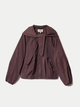 Hooded Bomber Jacket | Purple