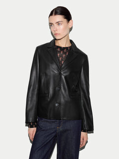 Ellis Nappa Leather Blazer | Black
