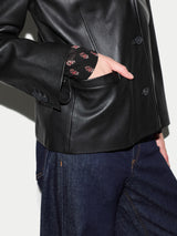 Ellis Nappa Leather Blazer | Black