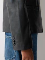 Ellis Nappa Leather Blazer | Black