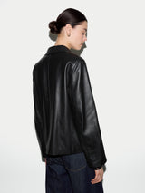 Ellis Nappa Leather Blazer | Black