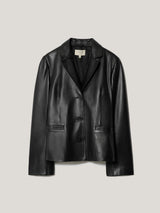 Ellis Nappa Leather Blazer | Black