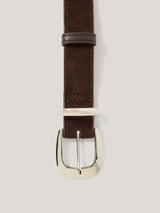 Suede Western belt | Chocolate