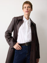 Calf Hair Leather Belt | Burgundy