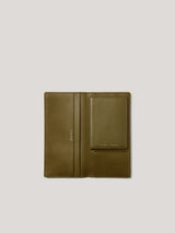 Leather Travel Document Holder | Khaki