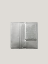 Leather Travel Document Holder | Silver