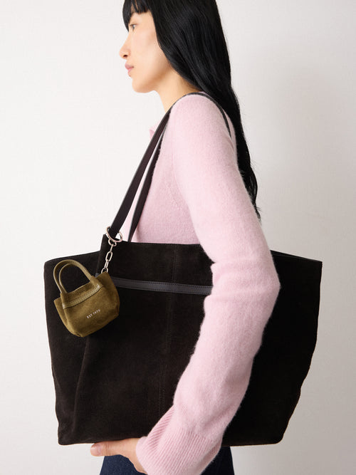 Mini Tote Bag Charm | Khaki