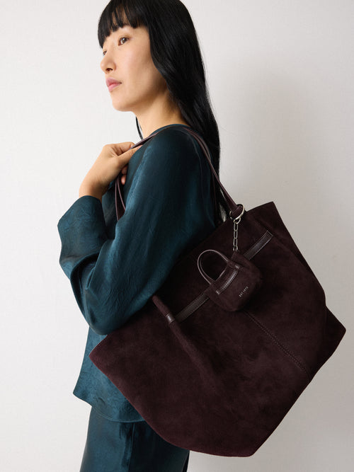 Mini Tote Bag Charm | Oxblood