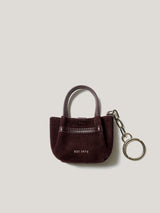 Mini Tote Bag Charm | Oxblood
