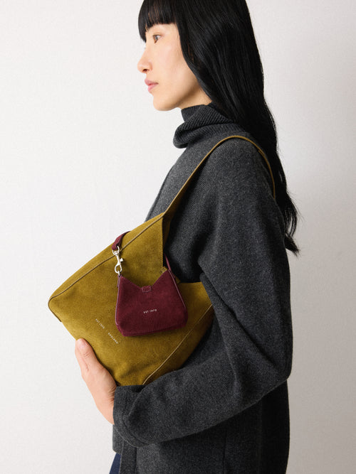 Mini Heckfield Bag Charm | Burgundy