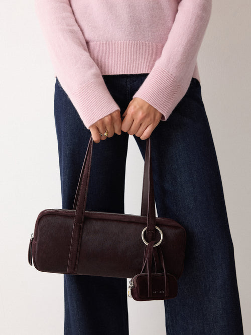 Mini Baguette Bag Charm | Oxblood