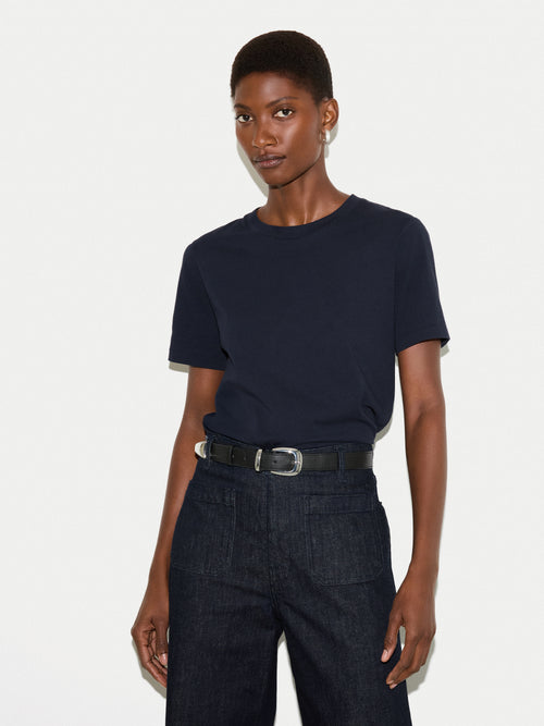 Supima Cotton Crew Neck T-shirt | Navy