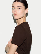 Supima Cotton Crew Neck T-shirt | Dark Brown