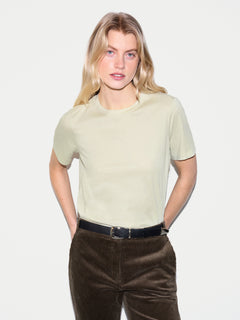 Supima Cotton Crew Neck T-shirt | Pastel Aloe