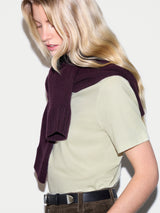 Supima Cotton Crew Neck T-shirt | Pastel Aloe