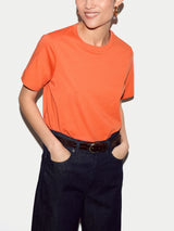 Supima Cotton Crew Neck T-shirt | Orange