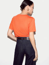 Supima Cotton Crew Neck T-shirt | Orange