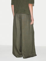 Linen Wide Leg Palazzo | Khaki