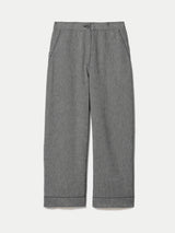 Chambray Cropped Trouser | Black
