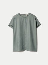 Cupro Relaxed T-shirt | Khaki