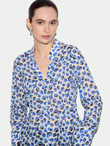Ditsy Poppy Cotton Shirt | Blue