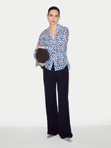 Ditsy Poppy Cotton Shirt | Blue