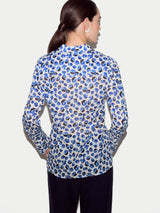 Ditsy Poppy Cotton Shirt | Blue