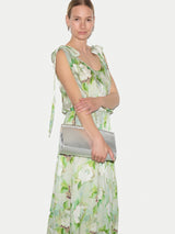 Sketch Rose Tie Maxi Dress | Green