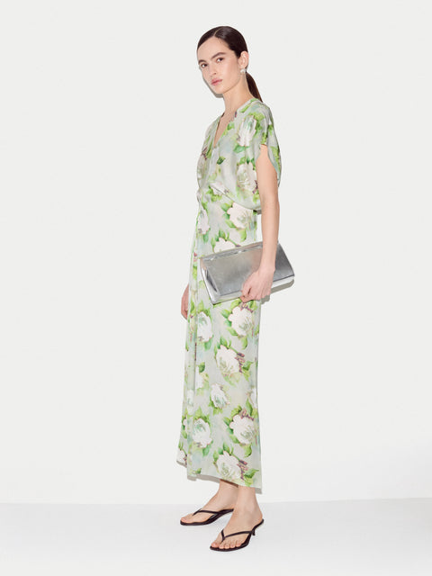 jigsaw green silk dress Jigsaw Lime Leaf Silk Wrap Dress