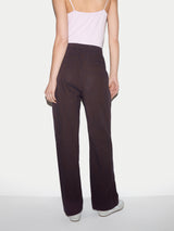 Cotton Linen Stripe Relaxed Trouser | Navy