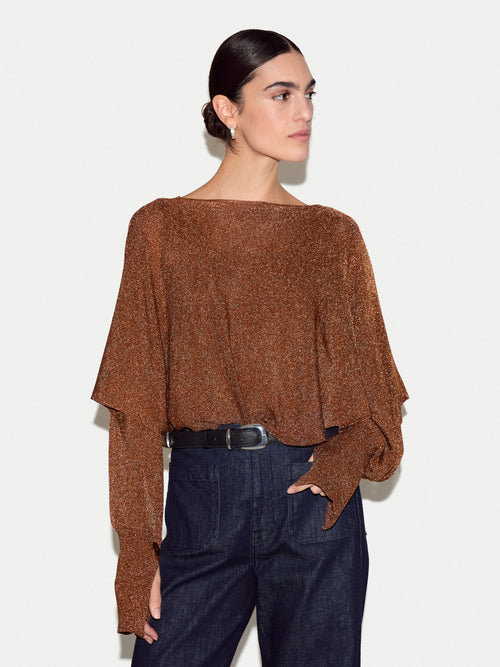 Metallic Poncho | Bronze