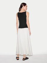 Baby Rib Button Cami Dress | Black