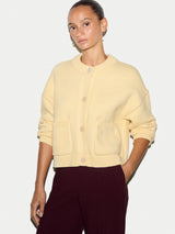 Chunky Cotton Cardigan | Yellow